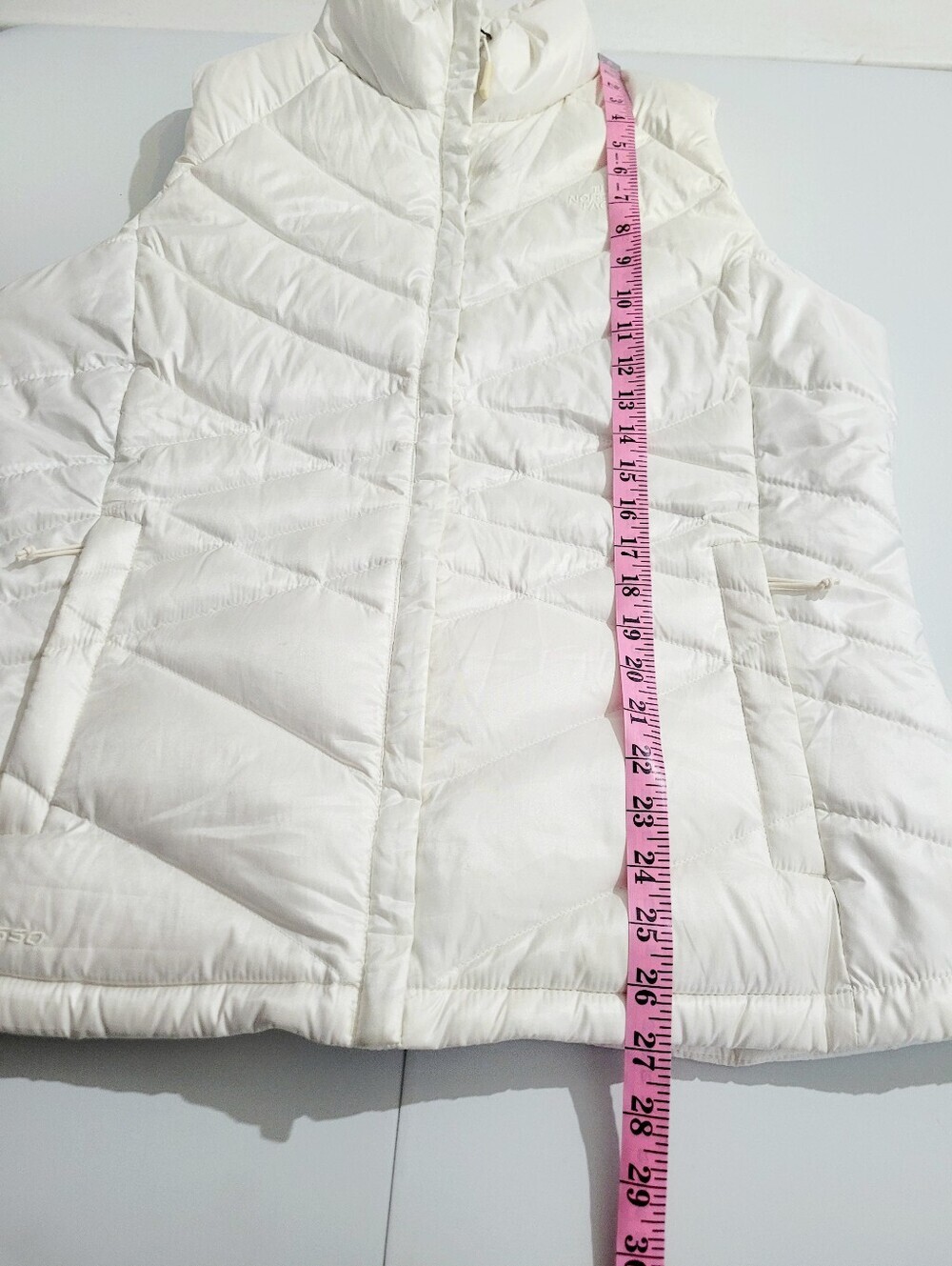 The North Face Women's Size XL White 550 Down Puffer Vest Goose Down Full Zip - Picture 8 of 13